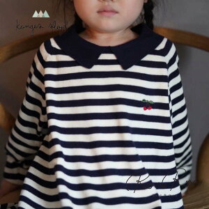[Konges Slojd] y40OFFzVENTON KNIT DRESS GOTS | NAVY STRIPE Konges Slojd RQXCh ̎q j̎q 킢 Ԃ LbY q X^C COq hX@@{[_[@s[X