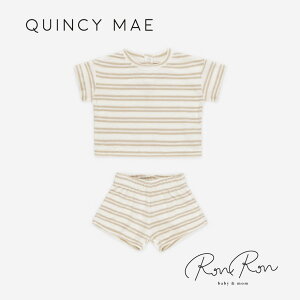 [Quincy mae] [30OFF]TERRY TEE + SHORTS SET | OAT STRIPE NCV[C COq C|[gq {[_[  ZbgAbv