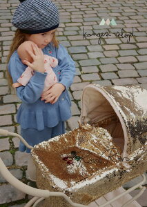 [Konges Slojd]�y�I�X�X���z�y��������4�z SOLEIL CARDIGAN GOTS | COUNTRY BLUE