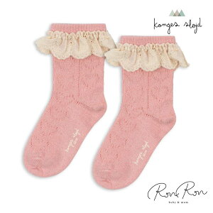 [Konges Slojd]y30OFFz WOOL POINTELLE SOCKS | ROSE RQXXCh ̎q j̎q LbY Ԃ 킢 X^C COq \bNX