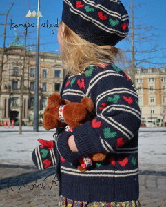 [Konges Slojd] [�I�X�X��] [�V��]�y��������4�z BELOU KNIT CARDIGAN | HEART �R���Q�X�@�C���|�[�g�q�����@�j�b�g�@�J�[�f�B�@���̎q�@�����@�q����
