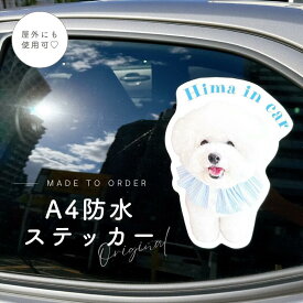 お好きな写真で作れる 防水 A4サイズ オリジナルステッカー シール オリジナルシール オリジナルグッズ ギフト プレゼント 愛犬グッズ うちの子グッズ ステッカー 子供 ロゴシール ロゴプリント 車ステッカー 誕生日プレゼント 誕生日 A5