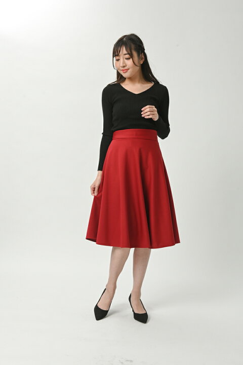 楽天市場】楽天1位・クーポンでお得!!ミモレ丈 フレア スカート きれい  