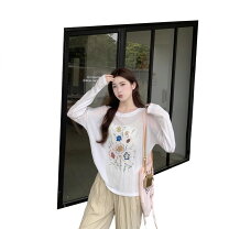 楽天市場】花柄フラワープリントロングtシャツの通販