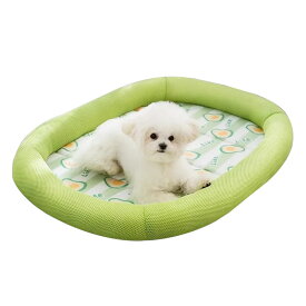 ペット ベッド ひんやり マット 猫 犬 暑さ対策 接触冷感 メッシュ 通気性 夏用 クッション 室内 犬 犬 洗える 涼感 枕付き 滑り止め 丈夫 フルーツ柄 ぐっすり眠れる 安眠 ペット用品