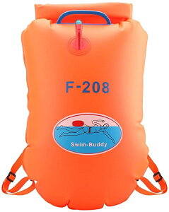水泳ブイ 20L スイマー プールバッグ 独立エアバッグ 水泳用ブイバッグ エマージェンシーフロート ブイ トレーニング 防水バッグ 視認性が高い 軽量 ブイ 浮遊 安全トレーニング 水上で目立