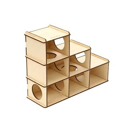 ミオファン DIYハウス シックスルーム 小動物 用品 ハウス DIY おしゃれ 木製 ハムスター 組み立て
