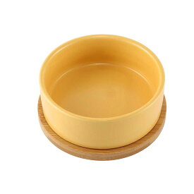 ループ ペット用食器 ディッシュ ピッコロ ラウンド イエロー ペット 犬 猫 食器 おしゃれ 可愛い 陶器 まとめ買い