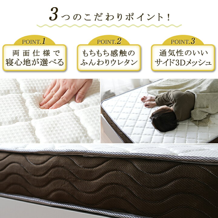 楽天市場】【楽天1位】【マットレスのみ】【単品】両面仕様 ポケット 
