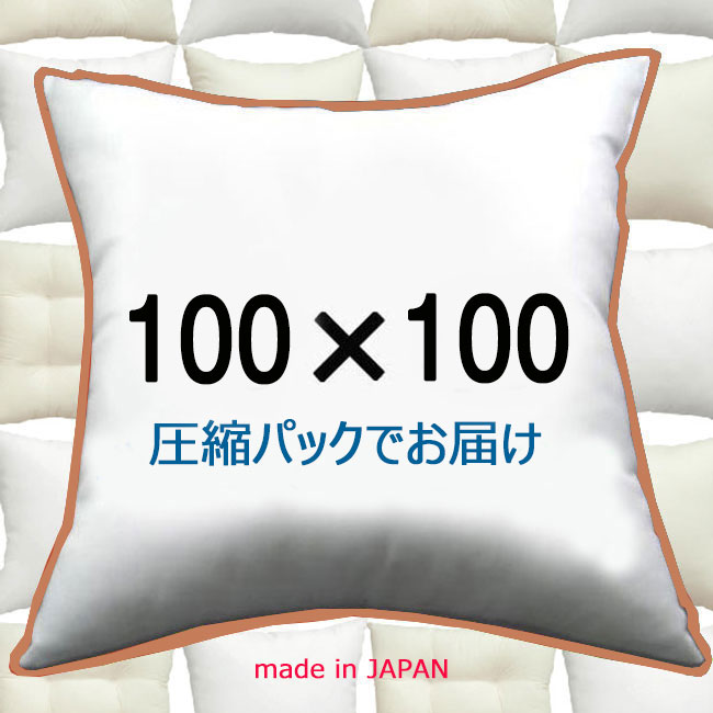 日本製 洗えるふんわりクリーンな殺菌除臭わた ヌードクッション 100×100cmクッション中身 クッション中材クッション本体 Cushion 100x100 Insertソファークッションクッションカバー用本体 Pillow Jumbo SALE 最大65%OFFクーポン
