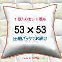 【1個セット販売】【送料無料】ヌードクッション 53×53cmクッション中身 クッション中材クッション本体 Pillow Insert　Cushion 53x53