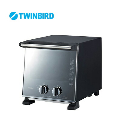 A4サイズのスリム幅で 男女兼用 狭いスペースに設置ができるオーブントースター TWINBIRD マーケット TS-D037PB ツインバード スリムオーブントースター