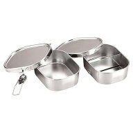 工房アイザワ UTILE　lunch-box　 角型ランチボックス 小 2段 容量 360ml×2　No.70127