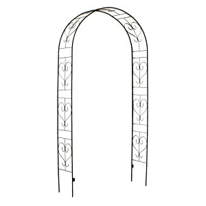 【クーポン】【P5倍】ガーデンアーチ アイアンアーチ ゲート バラ 誘引 おしゃれ クラシック 洋風 バラ 薔薇 トレリス 門 幅114 ブロンズ ホワイト 白 Blossom Heart ブロッサムハート 送料無料