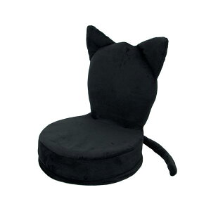 【P5倍】【クーポン】座椅子 おしゃれ 北欧 モダン 可愛い クッション 背もたれ うさぎ 猫 折りたたみ パックン アニマル 座椅子 幅39cm ブラック ピンク しっぽ付き かわいい こたつ生活 子供