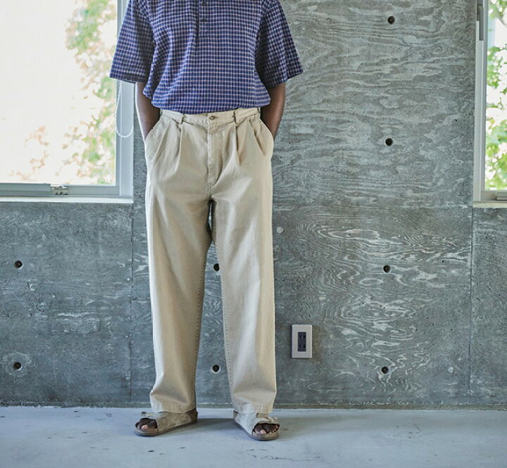 楽天市場】orslow オアスロウ TWO TUCK WIDE TROUSERS 2タックワイド 