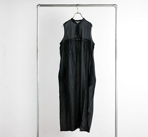 SALE40%OFF //SOIL �\�C�� SUPER FINE VOILE PLAIN WITH SELVEDGE BANDED COLLAR NO/SL GATHERED DRESS �X�[�p�[�t�@�C���{�C�� �m�[�X���[�u�����s�[�X NSL23005