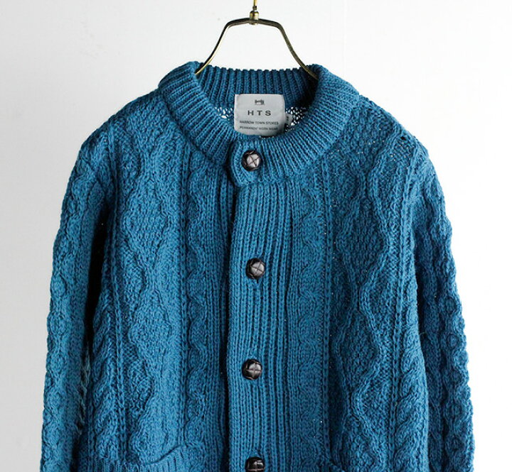 楽天市場】HTS WOOL ARAN CREW CARDIGAN アランクルーカーディガン 
