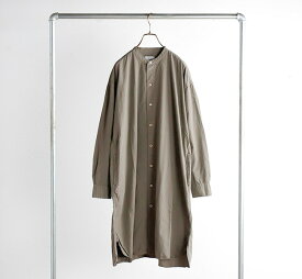 SALE30%OFF //ARMEN アーメン バンドカラーロングシャツ INAM1902PD 40'S POPLIN BANDED COLLAR LONG SHIRT