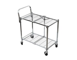 DETAIL 3770T2 ���^�� �t�H�[���f�B���O �J�[�g 2 �e�B�A �@�\���ƃ^�t���𗼗��������S���J�[�g Metal Folding Cart 2 Tier