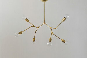 ACME FURNITURE �A�N���t�@�j�`���[ SOLID BRASS LAMP 6ARM Chandelier �\���b�h�u���X�����v6�A�[���V�����f���A