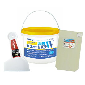 【壁紙クロス 施工用品】パテ処理3点セット（水性リフォームパテ3.5kg＋ジラコヘラ＋パテ板）壁紙 張り替え 張替 張替え 貼替 施工道具 工具 補修 修理 簡単 初心者 DIY 雑貨 おすすめ 人気 売れ筋 お買得 インテリア グッズ リフォーム 通販 取寄品