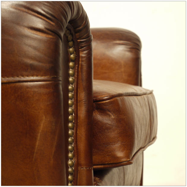 楽天市場】Vintage Leather Sofa - 162人掛け 2P ソファーアンティーク