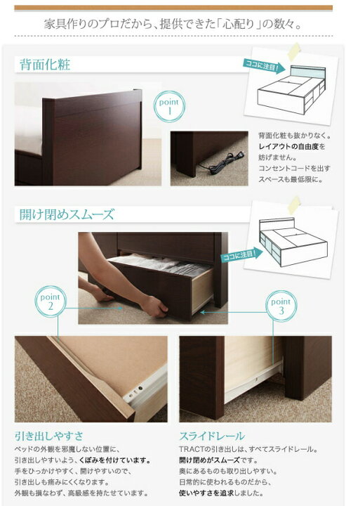 楽天市場】お客様組立 大容量収納ファミリーチェストベッド 薄型 