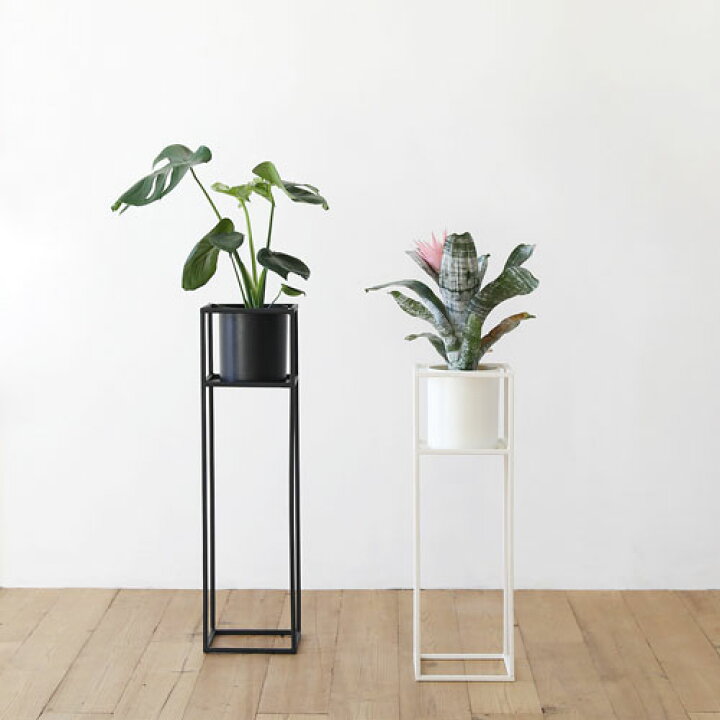 楽天市場 H800 キューブ植木鉢スタンド プランター 鉢植え おしゃれ 植木鉢 フラワーポット 植物 花 植木 ガーデニング 観葉植物 脚付き 2色2サイズ Roomnhome楽天市場店