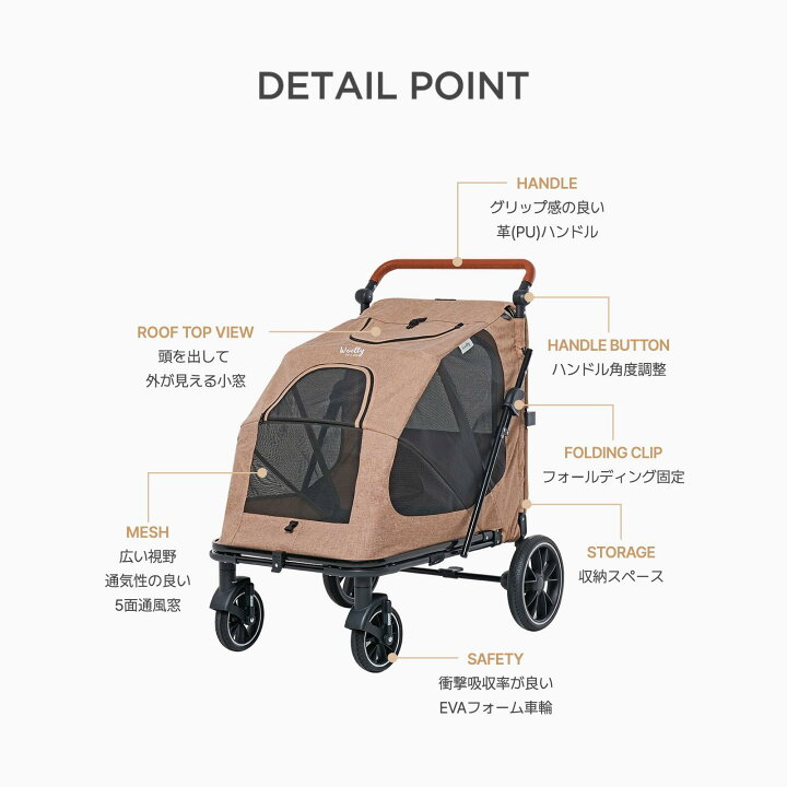 楽天市場】[大型犬対応/2色] ジャンボ低床型ペットカート 低床タイプ 