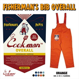 【公式・正規取扱】クックマン COOKMAN フィッシャーマンズ ビブ オーバーオール オレンジ Fisherman's Bib Overall Orange 231-01872 ストリート アメカジ ブランド メンズ 送料無料