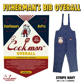 【公式・正規取扱】クックマン COOKMAN フィッシャーマンズ ビブ オーバーオール ストライプ ネイビー Fisherman's Bib Overall Stripe Navy 231-03856 ストリート アメカジ ブランド メンズ 送料無料