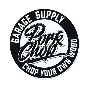 �y�����E���K�戵�z�|�[�N�`���b�v�K���[�W�T�v���C PORKCHOP GARAGE SUPPLY CIRCLE SCRIPT STICKER BLACK �X�e�b�J�[ �X�g���[�g �A���J�W �u�����h �����Y