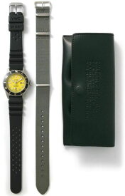 【公式・正規取扱】ヴァーグウォッチカンパニー VAGUE WATCH CO. Diver's Son Yellow DS-L-002 時計 ダイバーズ 日本製 デイト表示付き 日本製クォーツムーブメント ドーム型硬質 クリスタルガラス アンティーク メンズ 送料無料