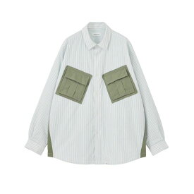 50%OFF【公式・正規取扱】MAGIC STICK マジックスティック LIGHT PUFF DRESS SHIRT WHITE STRIPES 23SS-MS1-005 ミッドレイヤーシャツ ストリート ブランド メンズ レディース ユニセックス 男女兼用 送料無料