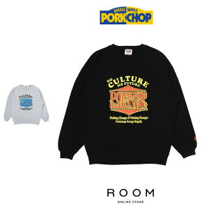 �y���K�㗝�X�z �|�[�N�`���b�v�K���[�W�T�v���C PORKCHOP GARAGE SUPPLY SCRIPT WAVE LOGO SWEAT �X�E�F�b�g �g���[�i�[ ��������