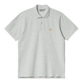 40%OFF【公式・正規取扱】カーハート CARHARTT WIP S/S CHASE PIQUE POLO I023807 Ash Heather/Gold ショートスリーブ チェイス ピケ ポロシャツ ストリート ブランド メンズ レディース ユニセックス 男女兼用 送料無料