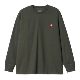 40%OFF【公式・正規取扱】カーハート WIP CARHARTT WIP L/S AMERICAN SCRIPT T-SHIRT Plant I029955-23AW XS-XXS アメリカンスクリプト ロンT Tシャツ ストリート ブランド メンズ レディース ユニセックス 送料無料