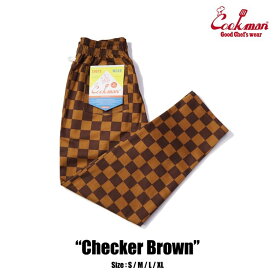 【公式・正規取扱】クックマン COOKMAN シェフパンツ Chef Pants Checker Brown 231-31808 チェッカー ストリート アメカジ ブランド メンズ レディース ユニセックス 男女兼用 送料無料
