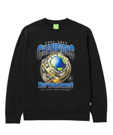 40%OFF【公式・正規取扱】HUF ハフ CHAMPIONS CREWNECK BLACK PF00521FA22 スウェット クルーネック ストリート ブランド メンズ レディース ユニセックス 送料無料