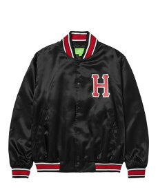 40%OFF【公式・正規取扱】HUF ハフ CRACKERJACK SATIN BASEBALL JACKET BLACK JK00372FA22 ジャケット スタジャン ストリート ブランド メンズ レディース ユニセックス 送料無料