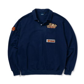 【公式・正規取扱】インターブリード INTERBREED RAW x INTERBREED “IB Hardware Staff Shirts” Blue IB22AW-2 ロウ ポロシャツ 送料無料