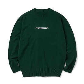 60%OFF【公式・正規取扱】インターブリード INTERBREED Archive Logo Knit IB22AW-18 Forest Green ニット セーター 送料無料