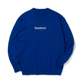 60%OFF【公式・正規取扱】インターブリード INTERBREED Archive Logo Knit IB22AW-18 Royal ニット セーター 送料無料