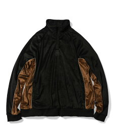 40%OFF【公式・正規取扱】LFYT エルエフワイティー LAFAYETTE ラファイエット × FILA VELOUR HALF ZIP PULLOVER BLACK LA221003 フィラ ベロア ハーフジップ プルオーバー 送料無料