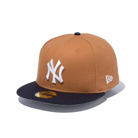 【公式・正規取扱】ニューエラ キャップ NEW ERA CAP 59FIFTY MLB Duck Canvas ダックキャンバス ニューヨーク・ヤンキース ライトブロンズ ネイビーバイザー 13751135 ベースボール メジャーリーグ 帽子 男女兼用 大きいサイズ プレゼント 送料無料