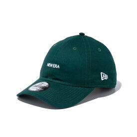 【公式・正規取扱】 ニューエラ キャップ NEW ERA CAP 9THIRTY NEW ERA ミニロゴ ノンウォッシュコットン ダークグリーン × ホワイト 13552102 帽子 メンズ レディース ユニセックス 男女兼用 大きいサイズ プレゼント 送料無料