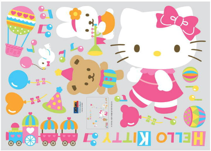 楽天市場 ウォールステッカー ウオールステッカー はがせる かわいい インテリアシール キャラクター Hello Kitty キティーちゃん シール キッズ 子ども 子供部屋 キャラクター キティ ウォールステッカーのルームプラス