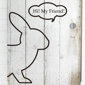 EH[XebJ[ k  q mg[ ǎ ͂  CeA rbg  wRABBIT FRIENDx ] EI[XebJ[ CeAV[ wallsticker JtF D.I.Y 