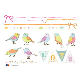 ウォールステッカー おしゃれ インテリアシール『TALKING BIRDS』 子供部屋 ウオールステッカー 北欧　壁紙 カフェ風